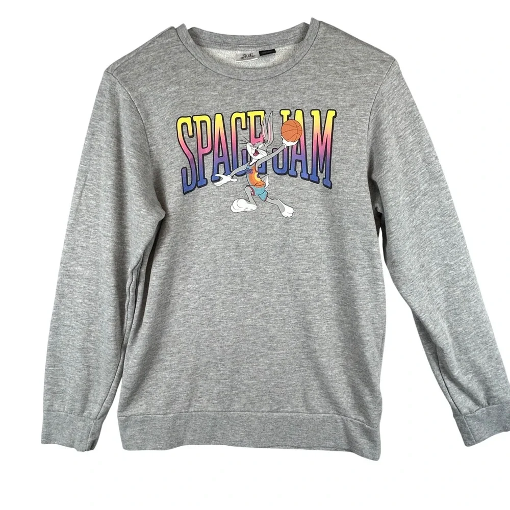 Space‎ Jam A New Legacy Bugs Bunny Kids XL Grey Graphic Pullover Sweatshirt